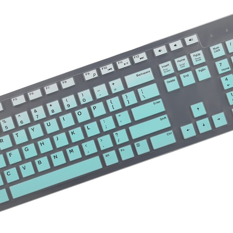 MUBUY-GOL Keyboard Cover Skin for Dell KM636 KB216 KB216t KB216d KB216p Wired & Wireless Keyboard, Dell Optiplex 5250 3050 3240 5460 7450 7050, Dell Inspiron Desktop 24" 27" 5400 5490 7700 7790 3475 3670 3477 - Image 4
